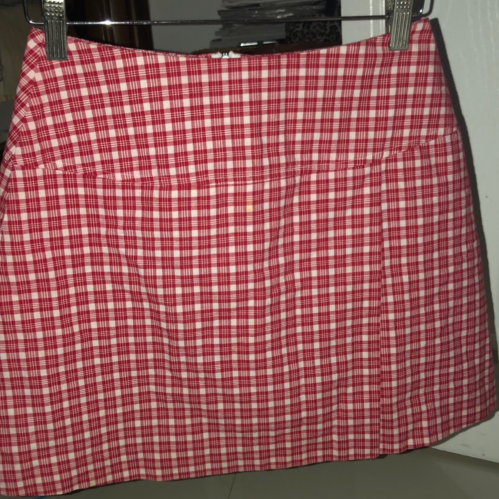 Limited america red plaid skirt